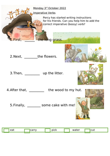 Year 2 Percy the Park Keeper Literacy Plan