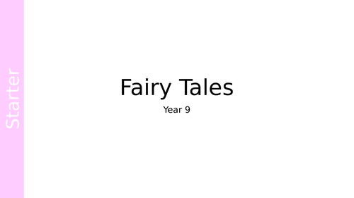 Fairy Tales Lesson