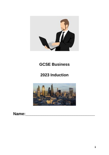 GCSE Business Term 1 Induction