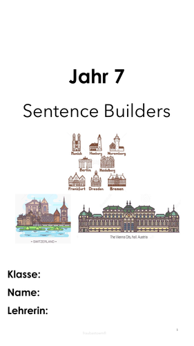 Year 7 - Stimmt 1 - Sentence builders - unit 1-5