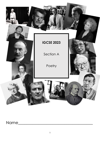 Anthology of IGCSE Poems 2023-25