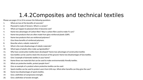 Composites and technical textiles 1.4.2