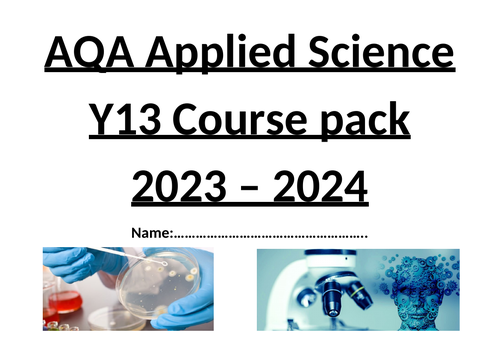 AQA applied science year 13 course pack