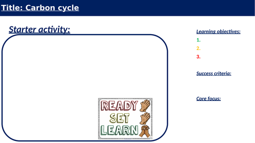 Carbon and water cycle