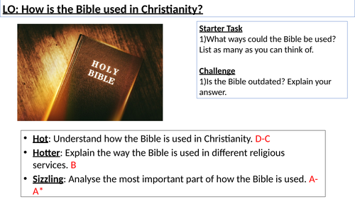 WJEC GCSE RE Christianity Beliefs and Teaching Unit 2 - How the Bible is used