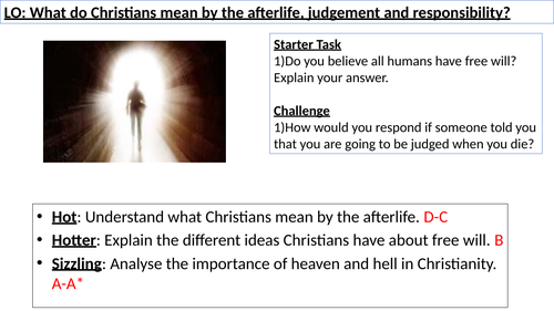WJEC GCSE RE Christianity Beliefs and Teaching Unit 2 - Afterlife, Judgement, Responsibility