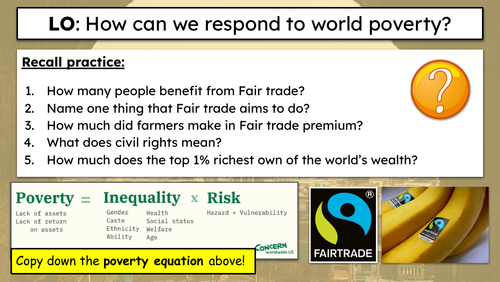 RE: What are the solutions to world poverty? (Full Lesson)