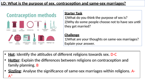 Wjec Gcse Re Issues Of Relationships Unit 2 Sexual Relationships Purpose Of Sex 1016