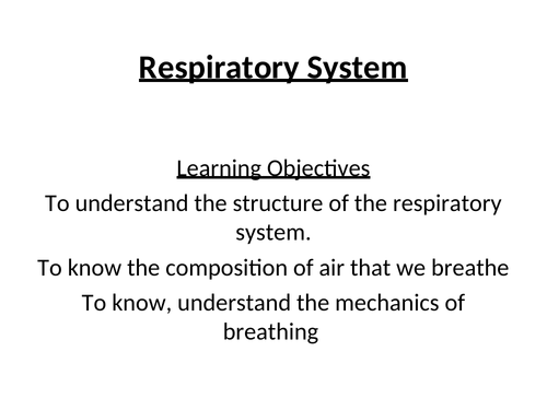 GCSE PP Respiratory System