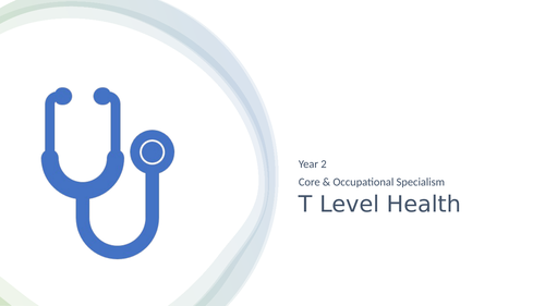 T Level health adult nursing pathway assessments overview