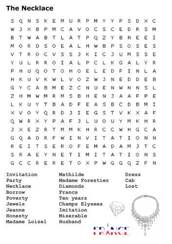 The Necklace Word Search