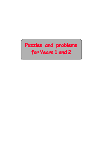 problem solving questions for year 1