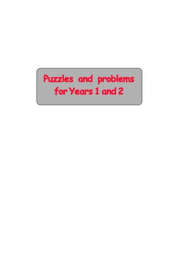 Problem solving questions for Year 1 and Year 2
