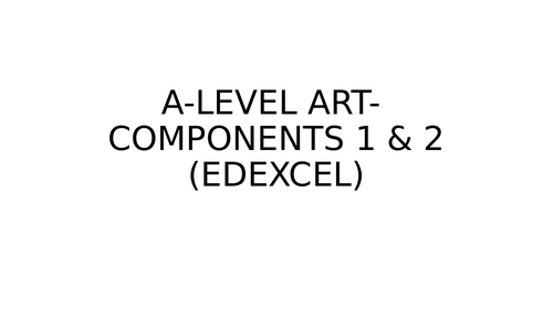 a-level-art-edexcel-teaching-resources