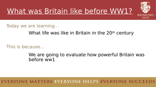 What was Britain Like Before WW1?
