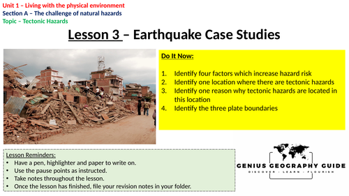 Nepal & Chile Earthquake case studies