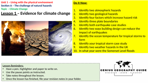 Climate Change - Evidence for climate change | Teaching Resources