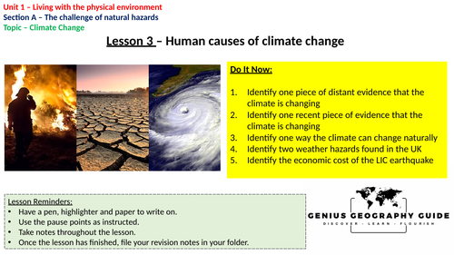 Human causes of climate change
