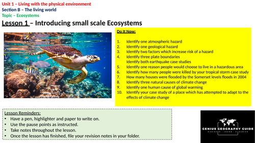Ecosystems - small scale
