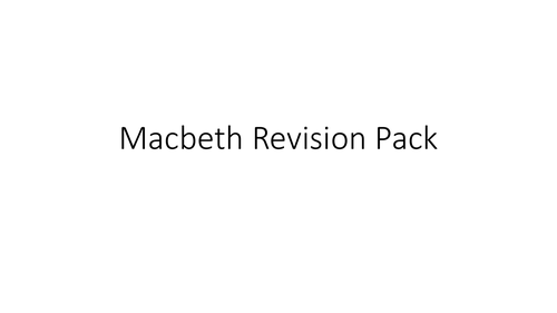Macbeth Practice & Predicted Papers 2024 Edexcel