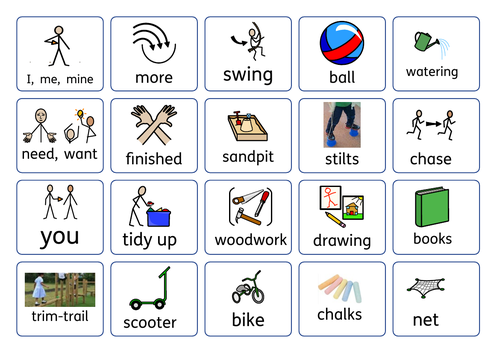 SEN Outside play communication chart