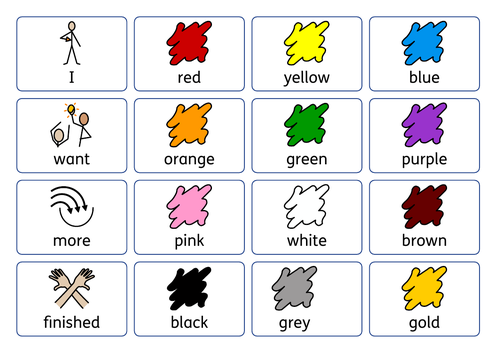 SEN Colour communication chart