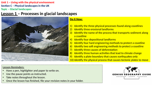 Glacial environments - Processes
