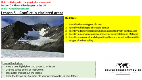 Conflict in glaciated areas