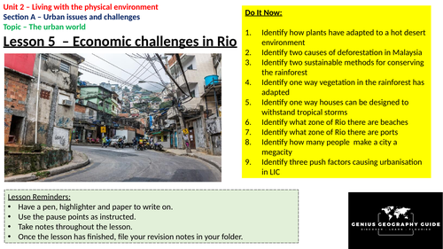 Economic Issues within Rio.