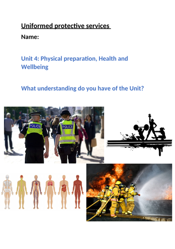 Unit 4 - Physical Preparation, Health and Wellbeing Starting Points