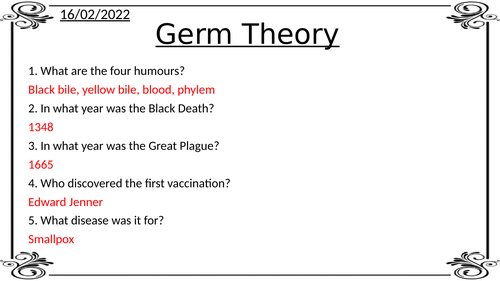 Germ Theory and Louis Pasteur- Edexcel Medicine GCSE