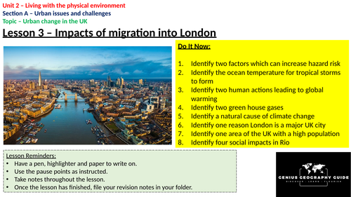 Impacts of migration in London