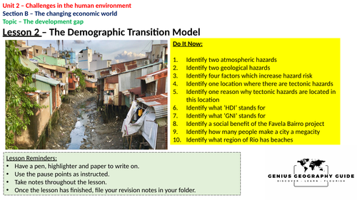 Demographic Transition Model - DTM