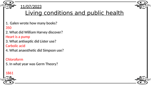 Public Health in the 18th and 19th century- Edexcel Medicine GCSE