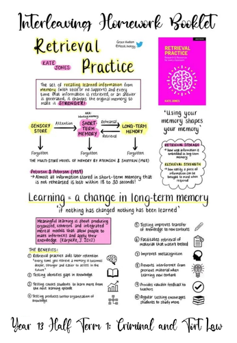 Interleaving Revision Booklet - A Level Law