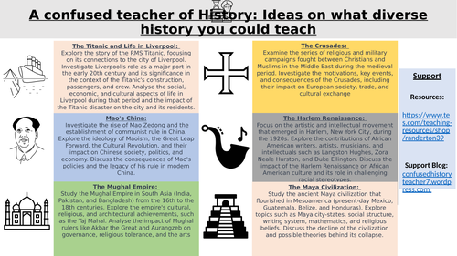 Another guide on how to add diversity to the History curriculum