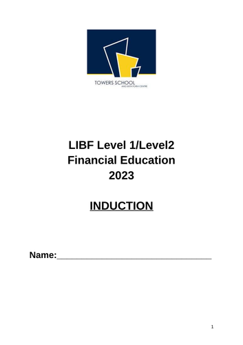 LIBF LEVEL 2 LIFE COURSE BOOKLETS