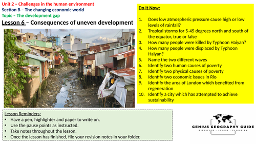 Consequences of uneven development