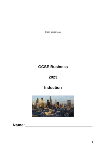 Edexcel GCSE Induction