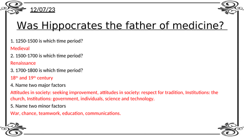 Medicine Unit- Edexcel Medicine GCSE