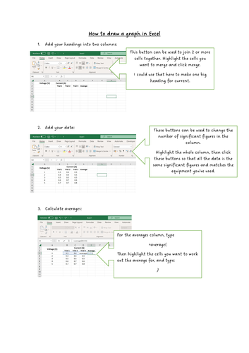 how-to-draw-a-graph-in-excel-teaching-resources