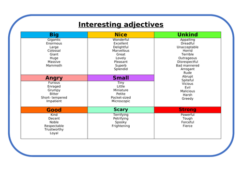 Adjectives mat