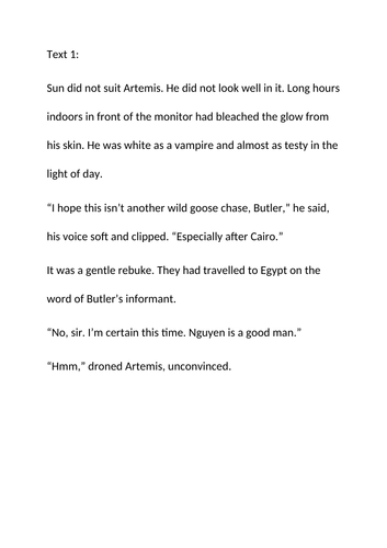 Character Inference Activity