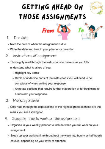 Getting Ahead on Those Assignments