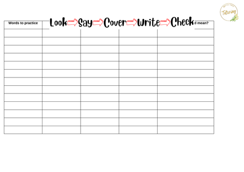 Word Log - Words I Need to Practice