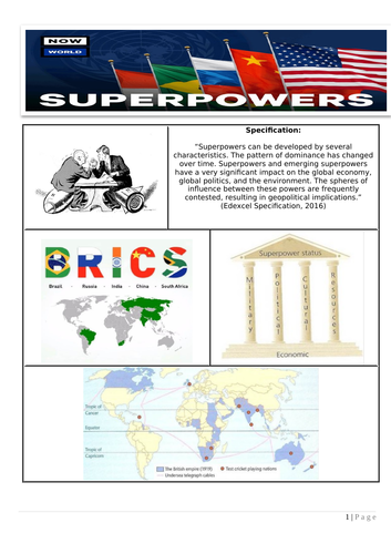 Superpowers Edexcel A-Level key area 1 unit of work