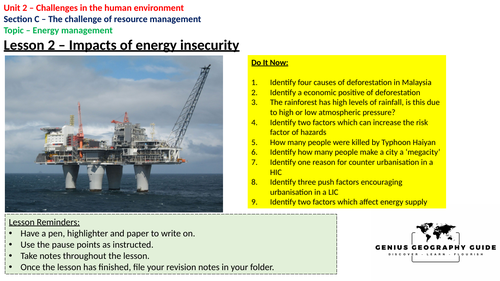 Impacts of energy insecurity