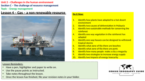 Non renewable resources - NATURAL GAS