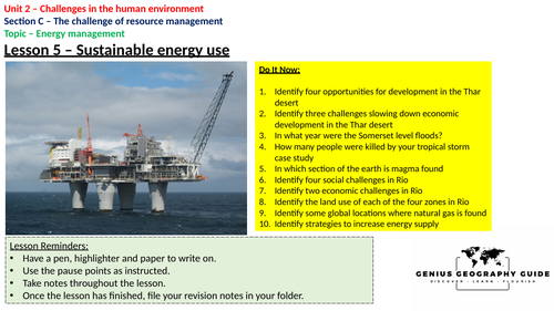 Sustainable energy use