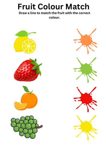 Fruit and Vegetable Colour Match